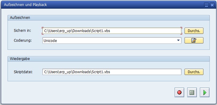 SAP GUI Scripting: Aufzeichnen und Playback