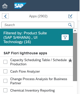 SAP Fiori apps for SAP S/4HANA