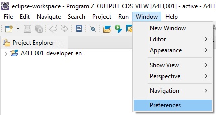 Eclipse "Window > Preferences"