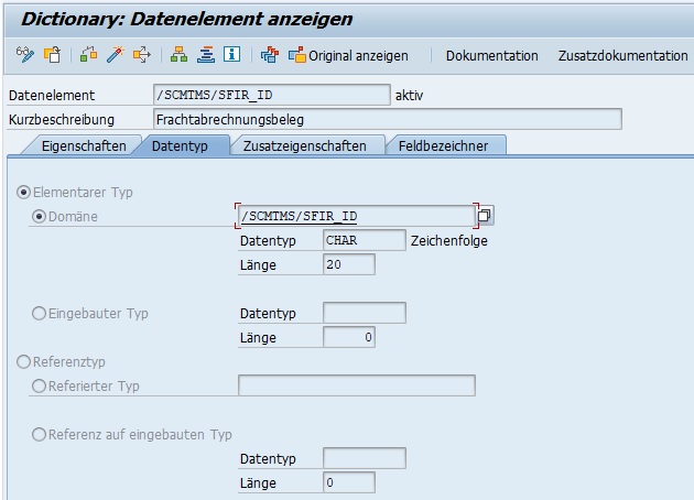 Frachtabrechnungsbeleg - Datenelement