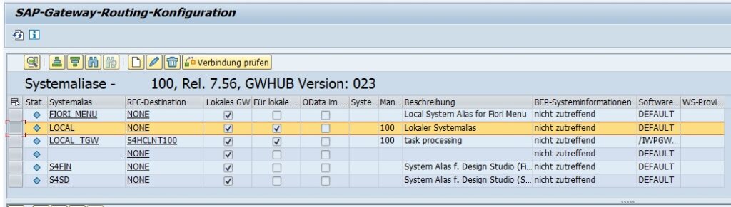 SAP-Gateway-Routing-Konfiguration