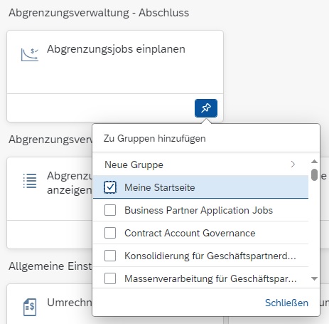 Zuordnung im App Finder bearbeiten